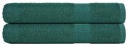 vidaXL Toalhas de sauna 2 pcs 80x200 cm 360 gsm 100% algodão verde
