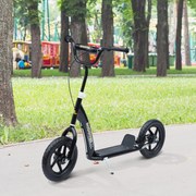 Trotinete para Crianças acima de 5 anos Scooter de 2 Rodas Grandes de 12 Polegadas com Freio e Guidão Ajustável em Altura Carga Máx. 100kg 120x52x80-8