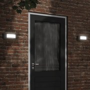 vidaXL Candeeiros de parede p/ exterior 2 pcs aço inoxidável preto