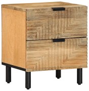 vidaXL Armário de cabeceira castanho 40x33x46 cm manga madeira maciça
