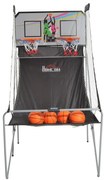 Conjunto de tabelas de Basquetebol Dobráveis e Portáteis Preto e Branco 205x110x205 cm Aço HOMCOM | Aosom Portugal