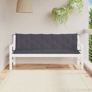 Almofadões banco jardim 2pcs 180x50x7cm tecido oxford antracite