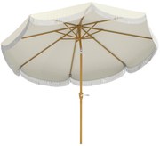 Outsunny Chapéu de Sol Jardim Ø269 cm Ângulo Ajustável Manivela Proteção UV30+ Resistente Clima Bege | Aosom Portugal