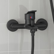 vidaXL Torneira de Misturador de Chuveiro Preto G 1 / 2 polegadas