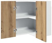 vidaXL Armário canto suspenso “Lyon” carvalho artisiano