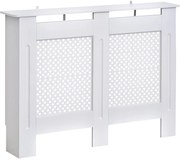 HOMCOM Cobertura Radiador MDF Estilo Moderno Prateleira Funcional Design Elegante 1115x820x190 cm Branco Alta Qualidade | Aosom Portugal