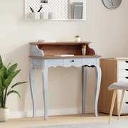 vidaXL Secretária de escrita Marrom e Branco 80 x 40 x 92 cm
