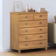 vidaXL Cômoda 'ASKIM'91x40x95.5 cm Madeira Maciça de Pinho