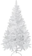 HOMCOM Árvore de Natal Branca Artificial Dobrável 150cm Ignífugo com 358 Ramos Folhas de PVC Branco | Aosom Portugal