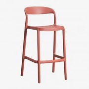 Pack De 4 Bancos Altos Empilháveis Em Polipropileno Brenza Terracota & ↑65 Cm - Sklum