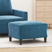 vidaXL Apoio de pés 60x50x41 cm veludo azul