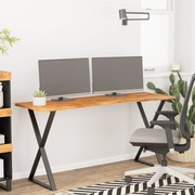 vidaXL Tampo de secretária retangular 140x50x2,5 cm acácia maciça