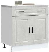 vidaXL Armário base cozinha Porto derivados madeira cinzento cimento