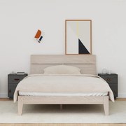 vidaXL Mesas de cabeceira 2 pcs 40x34x55 cm pinho maciço cinza