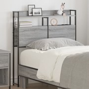 vidaXL Cabeceira de armazenamento Cinza sonoma 80 cm