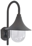 vidaXL Candeeiro de parede para jardim E27 42 cm alumínio bronze
