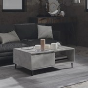Mesa de centro 90x60x35 cm derivados madeira cinzento cimento