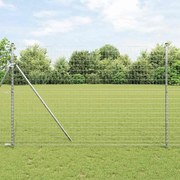 vidaXL Cerca Euro da com 7 postes, 1.6 x 10m de aço galvanizado