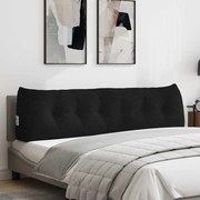 vidaXL Travesseiro para Costas Preto 180 x 24 x 50 cm tecido