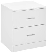 Mesa de Cabeceira Moderna Mesinha de Cabeceira com 2 Gavetas Mesa Auxi