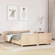 vidaXL Cama sem colchão 160x200 cm madeira de pinho maciça