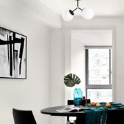 Candeeiro de Teto Damar – Preto e Branco – 44 x 15 cm