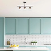 Candeeiro de Teto Atmaca – Preto Antigo – 60 x 15 cm