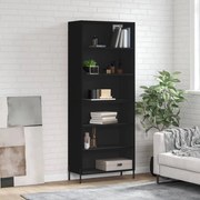 vidaXL Armário alto 69,5x32,5x180 cm derivados de madeira preto