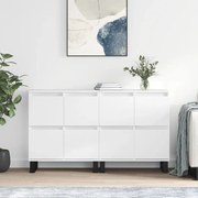 vidaXL Aparadores 2 pcs derivados de madeira branco