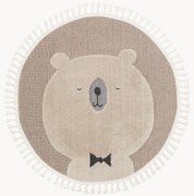 Tapete redondo para crianças com borlas e relevo Momo