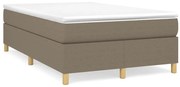 Cama boxspring c/ colchão 120x190cm tecido castanho-acinzentado