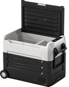 Outsunny Caixa frigorífica com compressor 50L -20℃-20℃ Caixa frigorífica elétrica com controlo de temperatura de dupla zona APP LED Proteção de bateria Pega dobrável | Aosom Portugal
