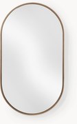 Espelho de parede oval com moldura em madeira de carvalho Avery