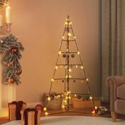 vidaXL Árvore de Natal para decoração 140 cm metal preto