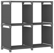 vidaXL Unidade de prateleiras 4 cubos 69x30x72,5 cm tecido cinzento