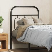 vidaXL Cabeceira de cama 75 cm metal preto