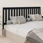 Cabeceira de cama 206x6x101 cm pinho maciço preto