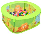 vidaXL Piscina de bolas com 300 bolas para crianças 75x75x32 cm