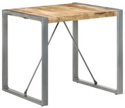 vidaXL Mesa de jantar 80x80x75 cm madeira de mangueira áspera