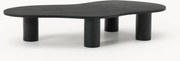 Mesa de centro XL em madeira de carvalho com forma orgânica Didi
