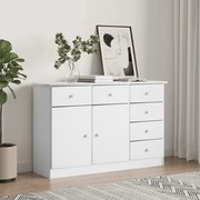 vidaXL Aparador ALTA 112x35x73 cm madeira de pinho maciça branco