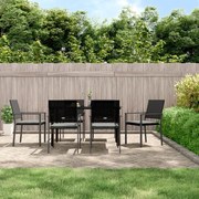 vidaXL 7 pcs conjunto de jantar p/ jardim c/ almofadões vime PE e aço