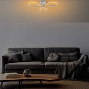 Candeeiro de Teto Damla – Cinza – 68 cm x 14 cm x 68 cm