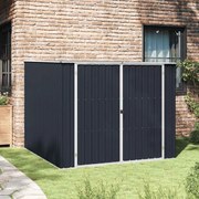 vidaXL Abrigo de jardim 195x198x159 cm aço galvanizado antracite