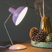 Candeeiro de mesa retro rosa com bronze - Milou Moderno