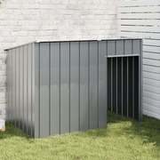 vidaXL Casota para cães com telhado aço galvanizado antracite
