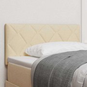 vidaXL Cabeceira com Design em Blocos de Diamante Creme 100 cm, Tecido