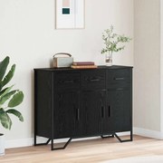 vidaXL Aparador Carvalho Preto 97x32,5x74,5 cm Madeira Engenheirada
