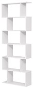 Estante de madeira VASAGLE, prateleira de exposição em cubo e divisória de ambientes, estante de 6 níveis, unidade de prateleiras autônoma, branco LBC61WT