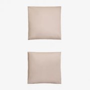 Pack De 2 Fronhas Em Algodão Percal De 180 Fios Lesia Maquilhagem Leve & 60 X 60 Cm - Sklum
